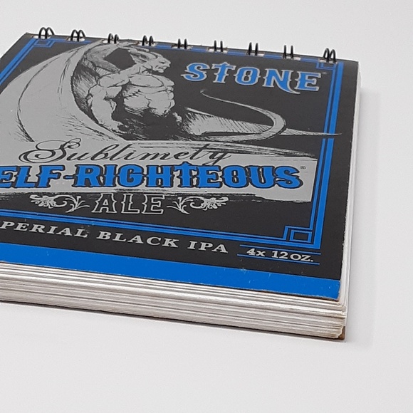 ♻️ Stone Sublimely Self-Righteous Ale Beer Notepad - Picture 3 of 5